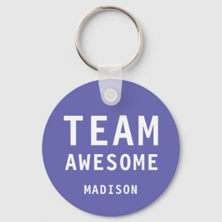 Funny Team Awesome Purple Personalized Name Sleutelhanger