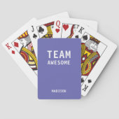 Funny Team Geweldige Paarse Gepersonaliseerde Naam Pokerkaarten (Achterkant)