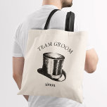 Funny Team Groom Top Hat Wedding Tote Bag<br><div class="desc">Een grappige tophoed canvas tas voor je groomsmen,  beste man en bruiloft om rond te dragen tijdens je trouwweekend.</div>