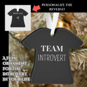 Funny "Team Introvert" T-Shirt Custom Kerstmis Ornament
