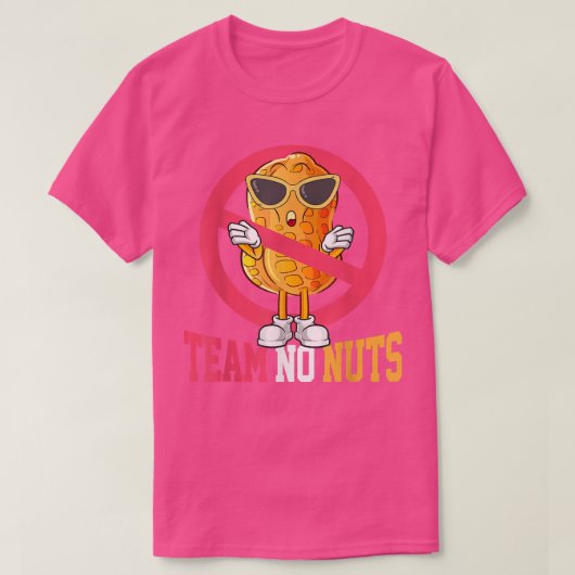 Funny Team No Nuts Zwangerschap Aankondiging T-shirt (Design voorkant)