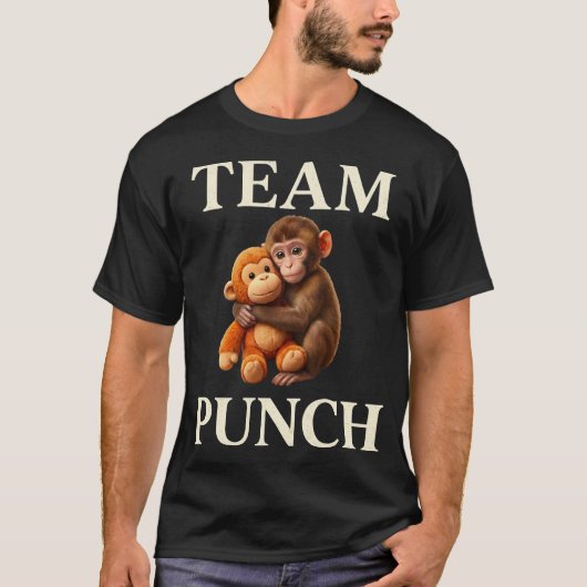 Funny Team Punch Cute Monkey Sarcastic Meme T-shirt (Voorkant)