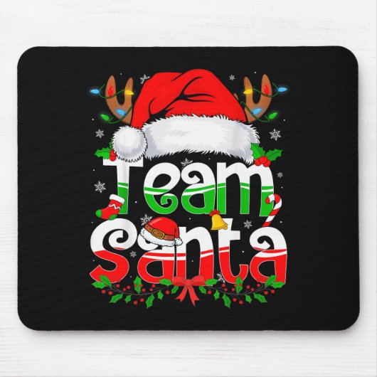 Funny Team Santa Claus Christmas Family Matching P Muismat (Voorkant)