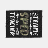 Funny Team Sped Teacher Camo Teacher Student Back Fleece Deken (Voorkant (Horizontaal))