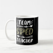Funny Team Sped Teacher Camo Teacher Student Back Koffiemok (Links)