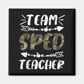 Funny Team Sped Teacher Camo Teacher Student Back  Magneet (Voorkant)
