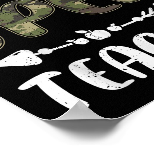 Funny Team Sped Teacher Camo Teacher Student Back Poster (Hoek)
