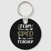 Funny Team Sped Teacher Camo Teacher Student Back  Sleutelhanger (Voorkant)
