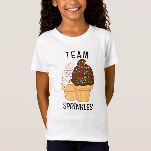 Funny Team Sprinkles Ice Cream Kinder T-Shirt Desi (Voorkant)