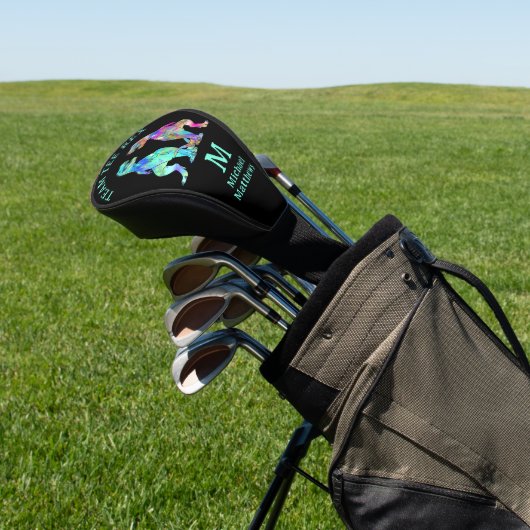 Funny Team Tee Rex Dinosaur Joke Custom Monogram Golfheadcover (Insitu)