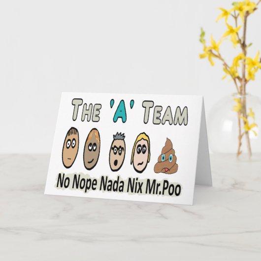 Funny Teamwork Kaart (Gele Bloem)