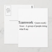 Funny Teamwork-producten Briefkaart (Voorkant / Achterkant)