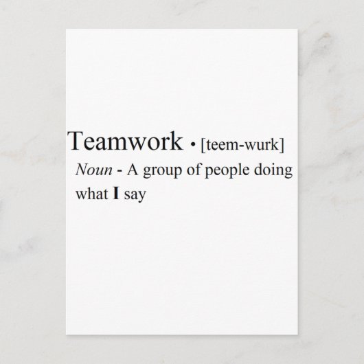 Funny Teamwork-producten Briefkaart (Voorkant)
