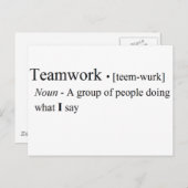 Funny Teamwork-producten Briefkaart (Voorkant / Achterkant)