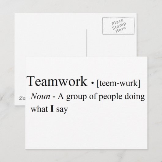 Funny Teamwork-producten Briefkaart (Voorkant / Achterkant)