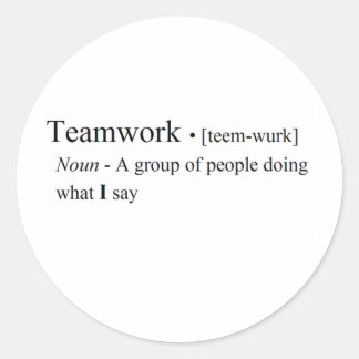 Funny Teamwork-producten Ronde Sticker