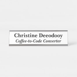 Funny Tech Coffee-to-Code Converter White Bureau Naambordje