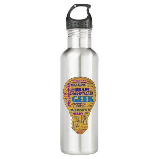 Funny Tech Humor Geek - Coders Gift Waterfles (Voorkant)