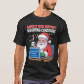 Funny Tech Santa Support Rebooting s T-shirt (Voorkant)
