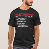 Funny Tech Support Checklist Sysadmin Gift T-shirt (Voorkant)