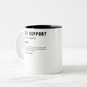 Funny tech support definition T-shirt Tweekleurige Koffiemok (Voorkant links)