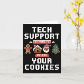 Funny Tech Suprt Here To Delete Cookies Xmas Men W Kaart (Gele Bloem)