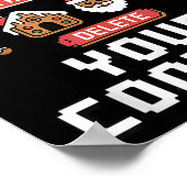 Funny Tech Suprt Here To Delete Cookies Xmas Men W Poster (Hoek)