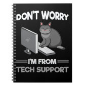Funny Technical Support Cat Lover Computer Science Notitieboek (Voorkant)