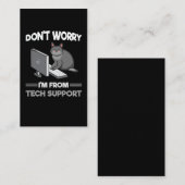 Funny Technical Support Cat Lover Computer Science Visitekaartje (Voorkant / Achterkant)