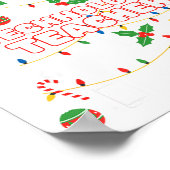 Funny Technology Teacher Christmas Tree Lights Wom Poster (Hoek)