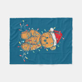 Funny Teddy Bear Christmas Graphics Lights Lover L Fleece Deken (Voorkant (Horizontaal))