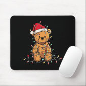 Funny Teddy Bear Christmas Graphics Lights Lover L Muismat (Met muis)