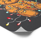 Funny Teddy Bear Christmas Graphics Lights Lover L Poster (Hoek)