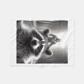 Funny Tee Ed Raccoon Selfie Bigfoot Gift Mens Wome Fleece Deken (Voorkant (Horizontaal))