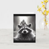 Funny Tee Ed Raccoon Selfie Bigfoot Gift Mens Wome Kaart (Gele Bloem)