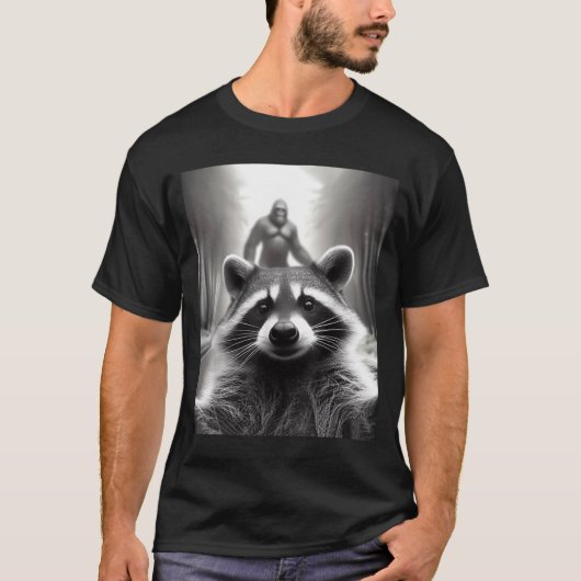 Funny Tee Ed Raccoon Selfie Bigfoot Gift Mens Wome T-shirt (Voorkant)