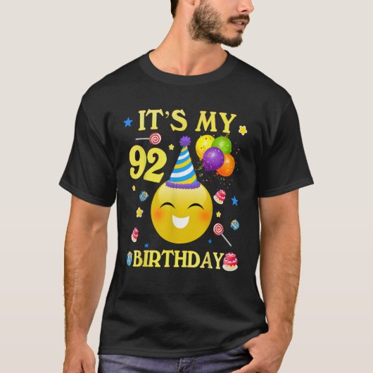 Funny Tee It s My 92nd Birthday Gift 92 Years Old  T-shirt (Voorkant)