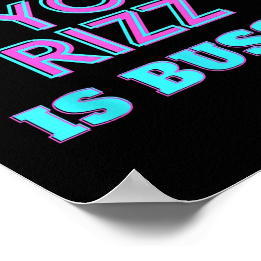 Funny Teen Slang No Cap Your Rizz Is Bussin Meme A Poster (Hoek)