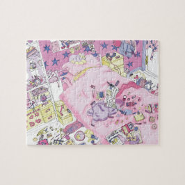 Funny Teenager Girls Messroom Bedroom Cute Pink Ar Legpuzzel