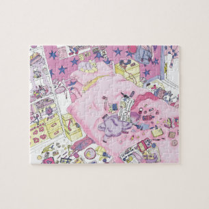 Funny Teenager Girls Messroom Bedroom Cute Pink Ar Legpuzzel