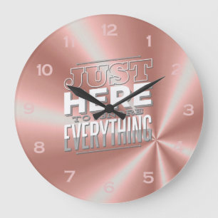 Funny Teenager Quote Girls Roos Gold Pink Grote Klok