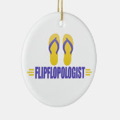 Funny Teenslippers Keramisch Ornament (Rechts)