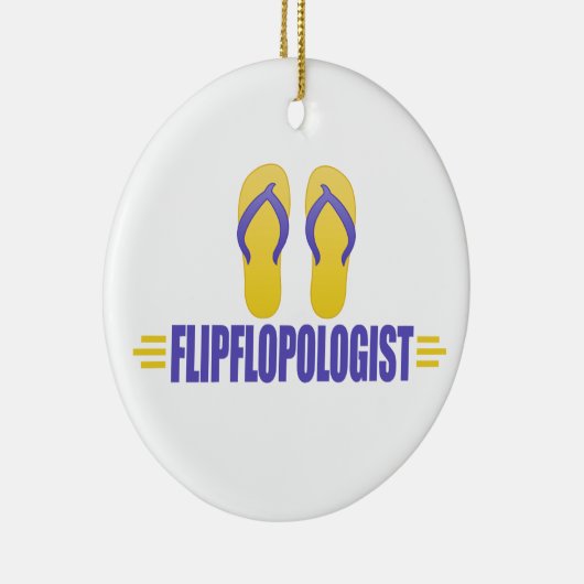 Funny Teenslippers Keramisch Ornament (Rechts)