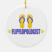 Funny Teenslippers Keramisch Ornament (Achterkant)