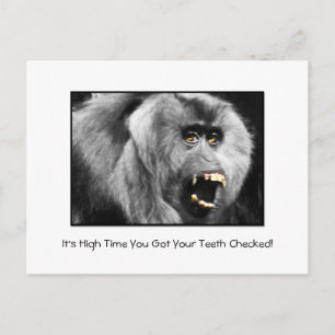 Funny Teeth Dental Checkup Appointinder Briefkaart