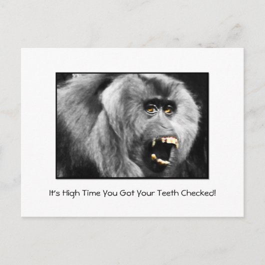 Funny Teeth Dental Checkup Appointinder Briefkaart (Voorkant)
