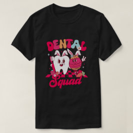 Funny Teeth Dental Squad Dentist Happy Paasdag T-shirt