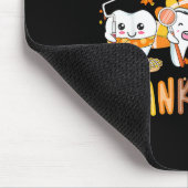 Funny Teeth Thanksgiving Dentist Turkey Dental Squ Muismat (Hoek)