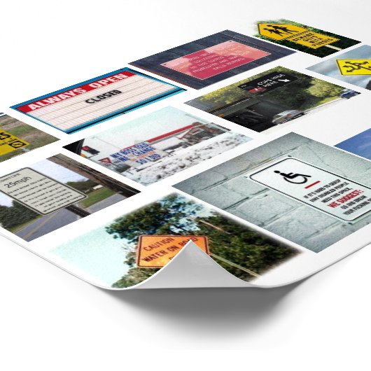 Funny-tekens Poster (Hoek)