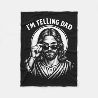 Funny Telling Dad - Religious Christian Jesus Meme Fleece Deken